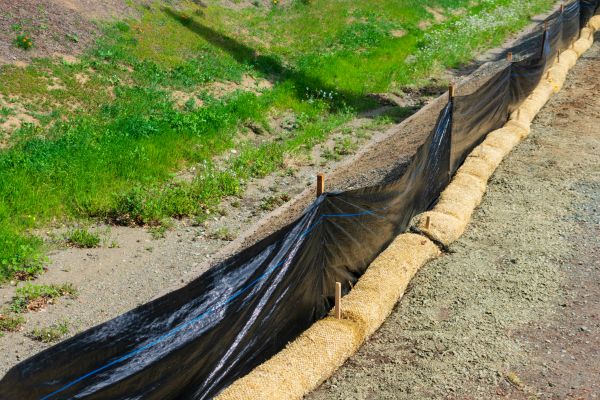 Straw Wattle Installation in Tempe